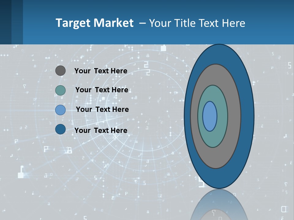 A Blue And Black Abstract Background With Numbers PowerPoint Template