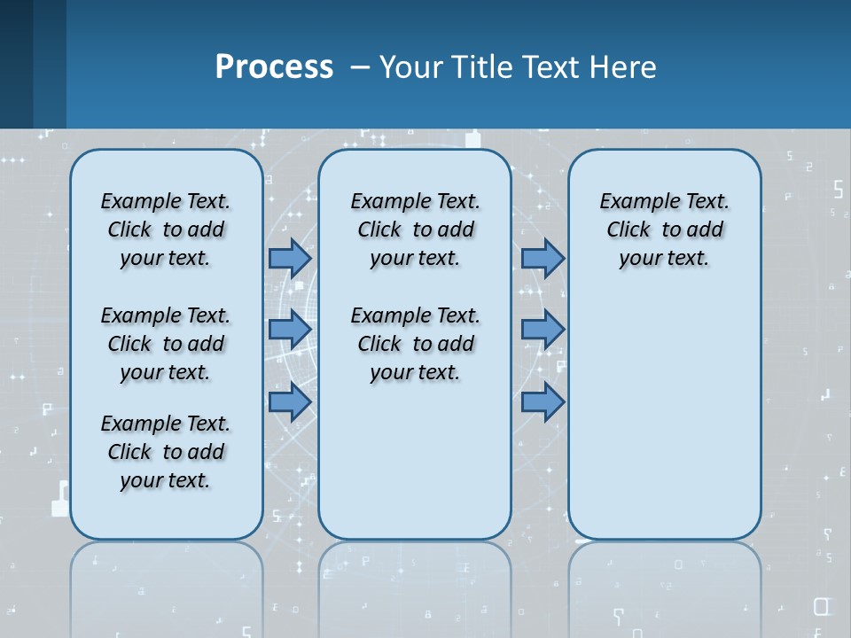 A Blue And Black Abstract Background With Numbers PowerPoint Template