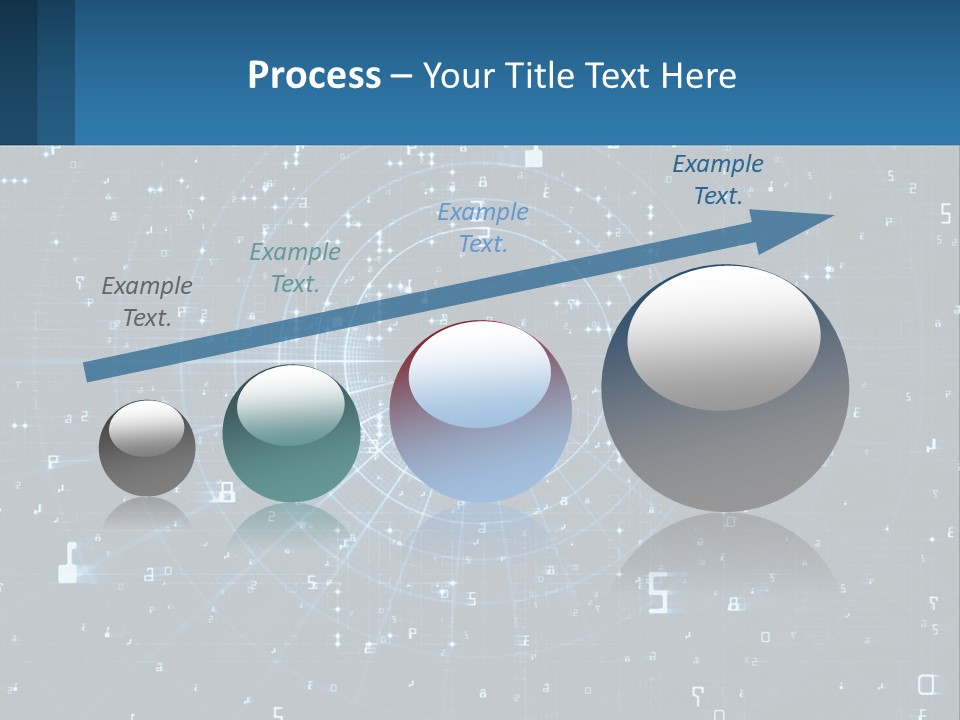 A Blue And Black Abstract Background With Numbers PowerPoint Template