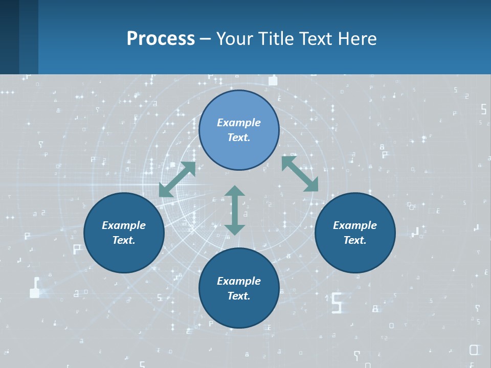 A Blue And Black Abstract Background With Numbers PowerPoint Template