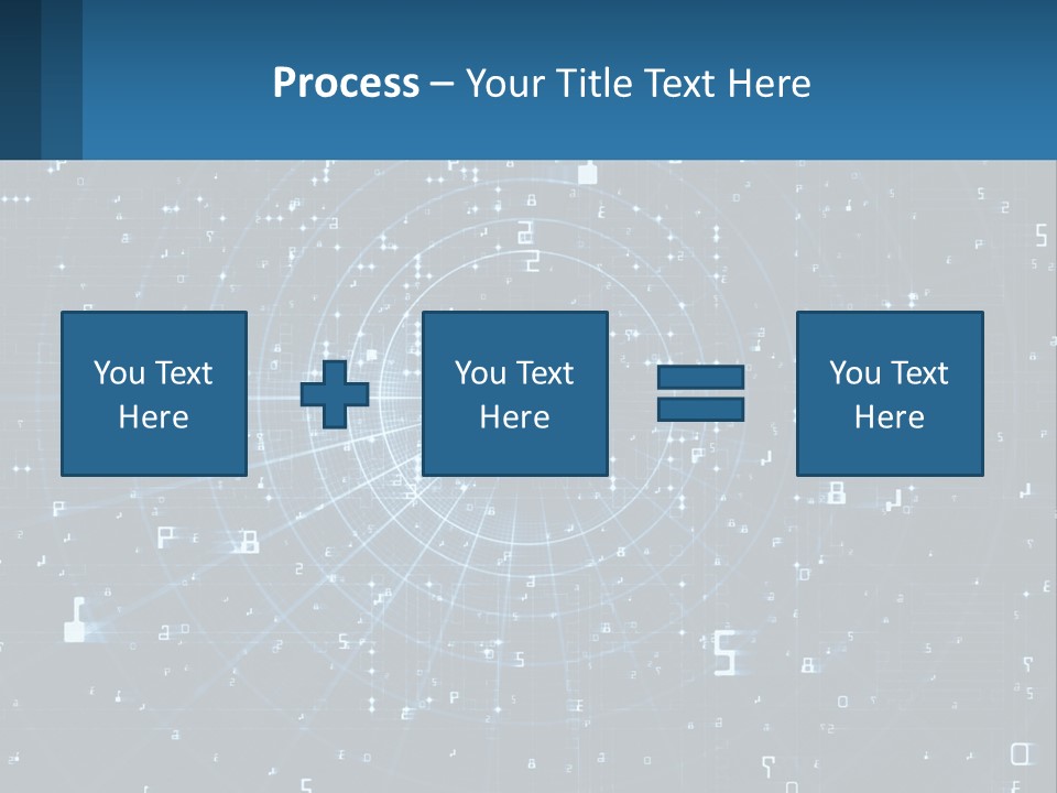 A Blue And Black Abstract Background With Numbers PowerPoint Template