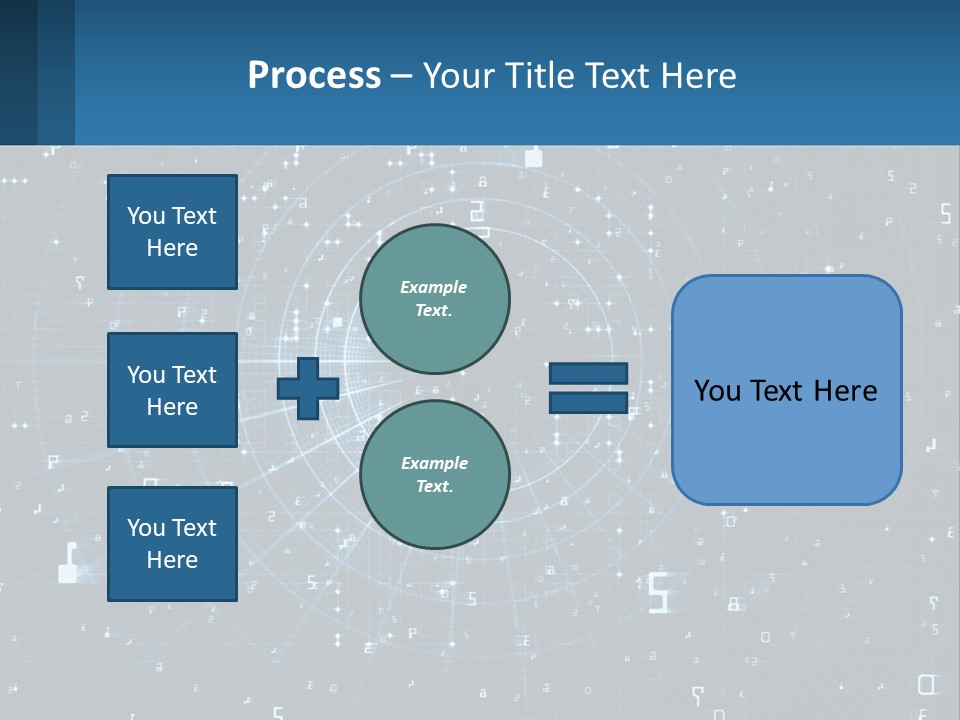 A Blue And Black Abstract Background With Numbers PowerPoint Template