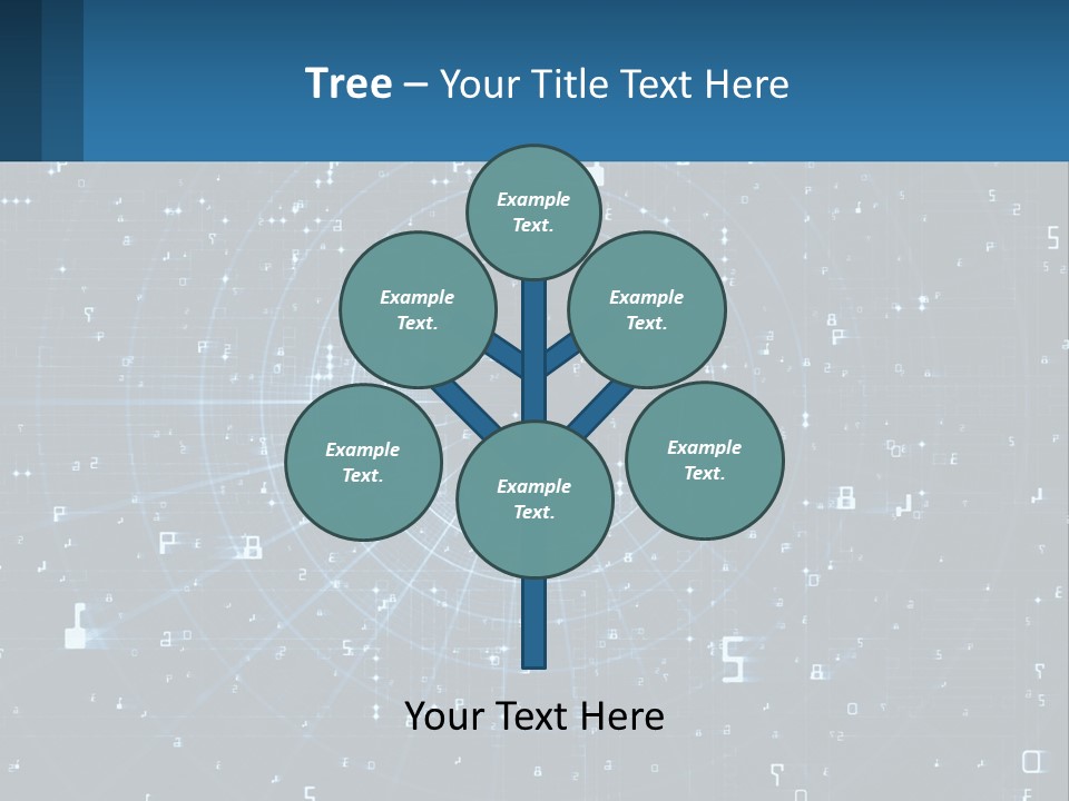 A Blue And Black Abstract Background With Numbers PowerPoint Template