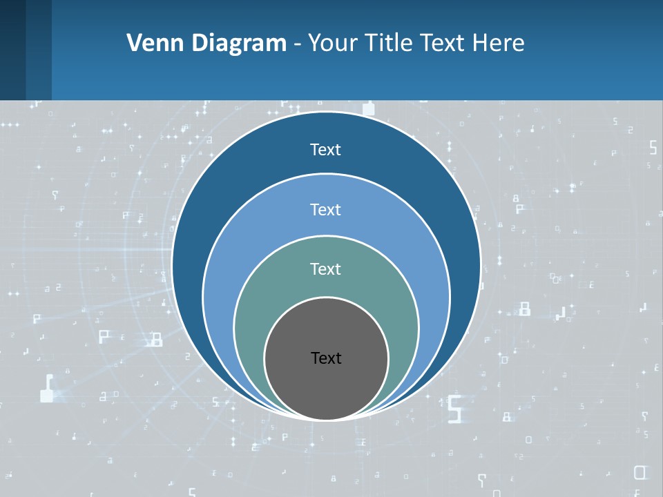 A Blue And Black Abstract Background With Numbers PowerPoint Template