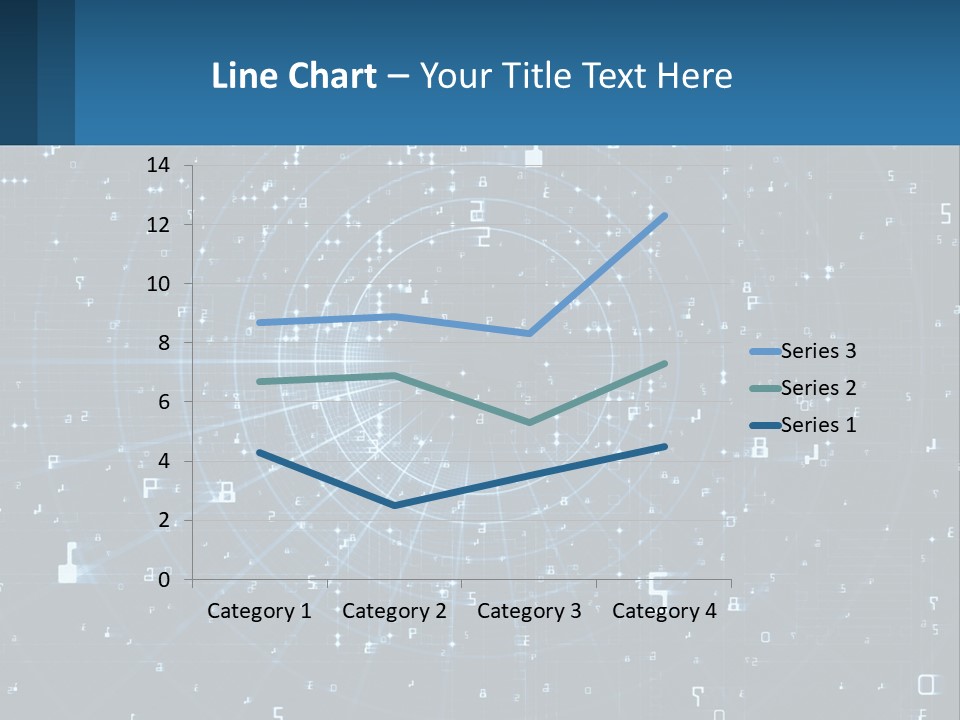 A Blue And Black Abstract Background With Numbers PowerPoint Template