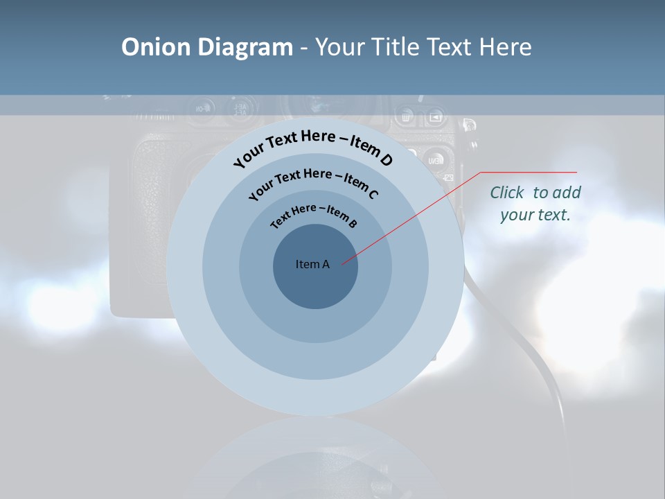 A Video Camera On A Tripod With Blurry Lights In The Background PowerPoint Template