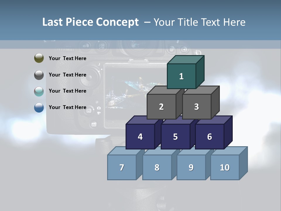 A Video Camera On A Tripod With Blurry Lights In The Background PowerPoint Template
