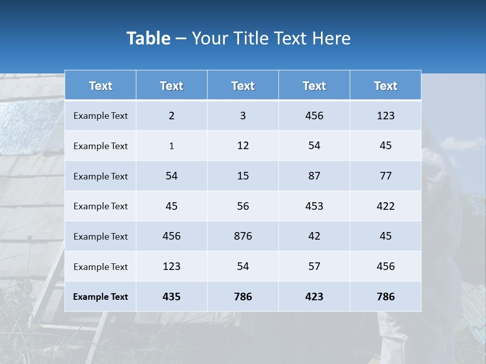 A Man In A White Suit And A Ladder Next To A Building PowerPoint Template