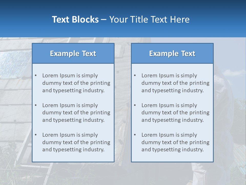 A Man In A White Suit And A Ladder Next To A Building PowerPoint Template