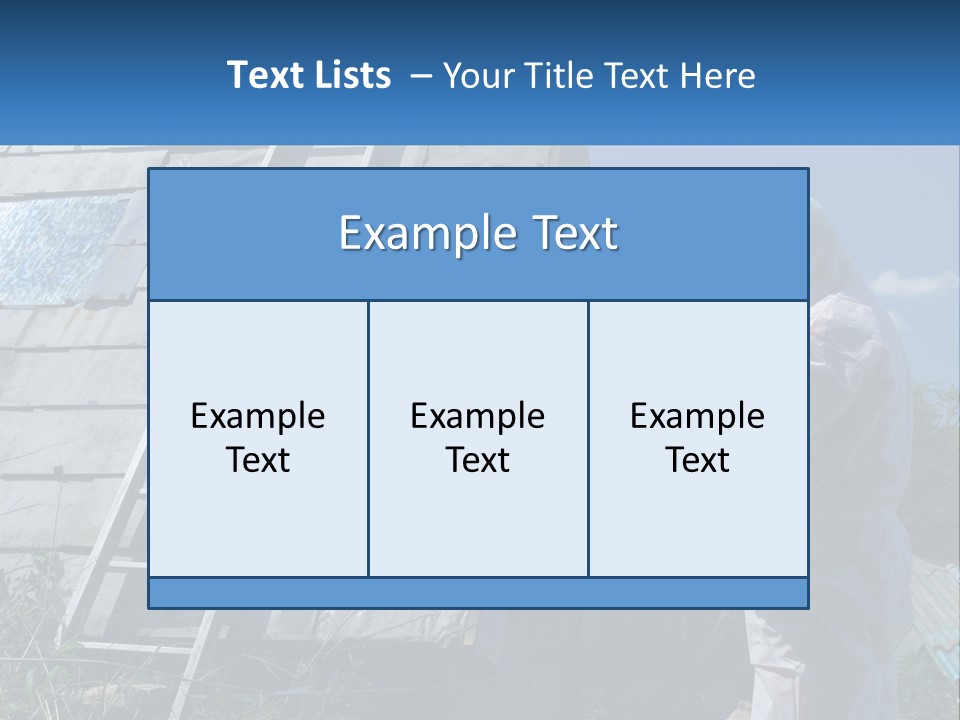 A Man In A White Suit And A Ladder Next To A Building PowerPoint Template