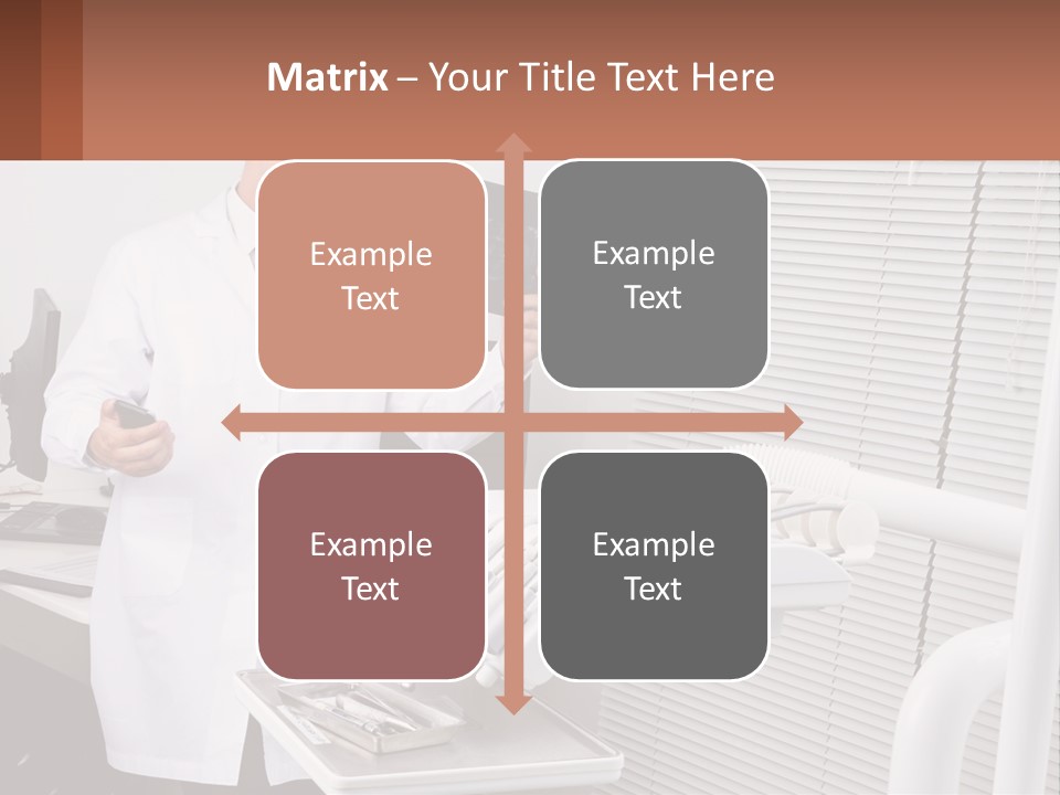 A Man In A White Lab Coat Holding A Tablet PowerPoint Template