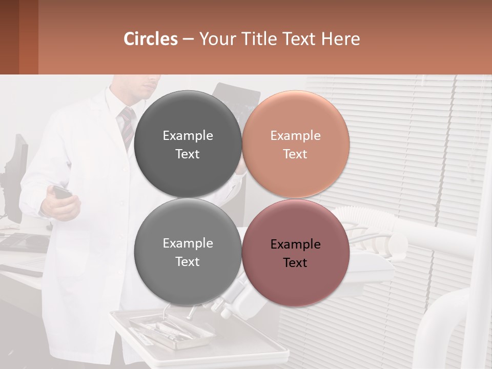 A Man In A White Lab Coat Holding A Tablet PowerPoint Template