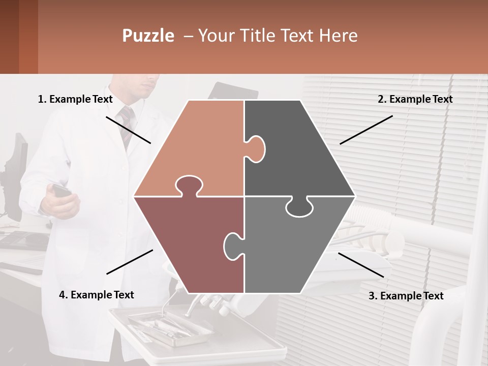 A Man In A White Lab Coat Holding A Tablet PowerPoint Template