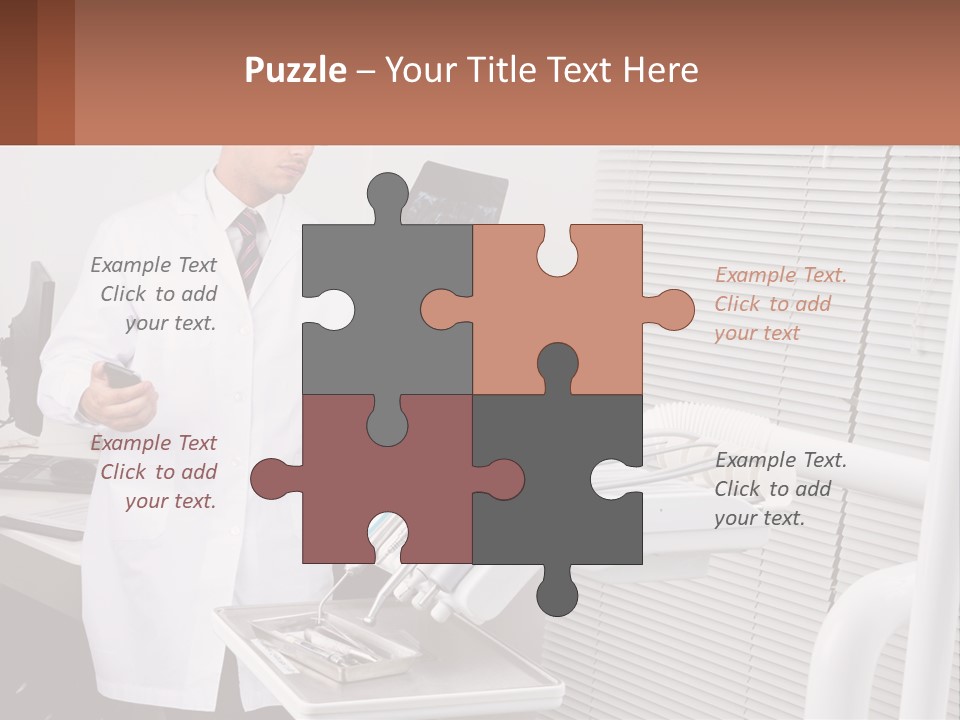 A Man In A White Lab Coat Holding A Tablet PowerPoint Template