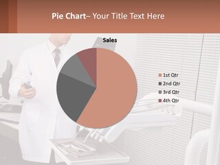 A Man In A White Lab Coat Holding A Tablet PowerPoint Template