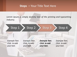 A Man In A White Lab Coat Holding A Tablet PowerPoint Template