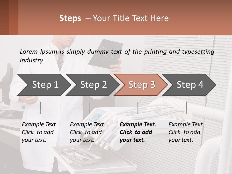 A Man In A White Lab Coat Holding A Tablet PowerPoint Template