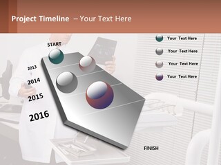 A Man In A White Lab Coat Holding A Tablet PowerPoint Template