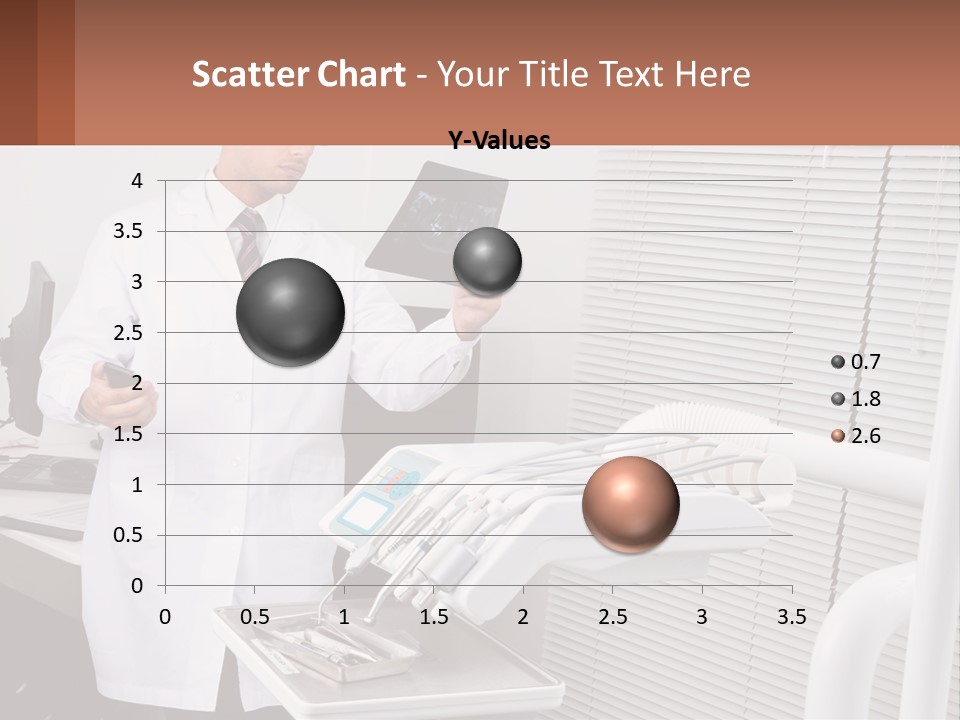 A Man In A White Lab Coat Holding A Tablet PowerPoint Template