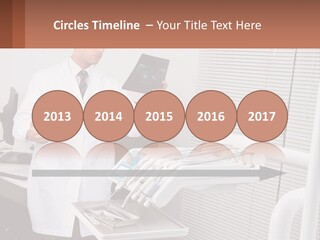 A Man In A White Lab Coat Holding A Tablet PowerPoint Template