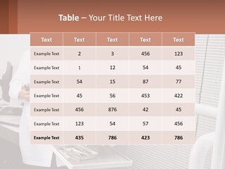 A Man In A White Lab Coat Holding A Tablet PowerPoint Template