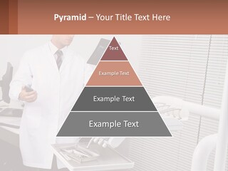 A Man In A White Lab Coat Holding A Tablet PowerPoint Template