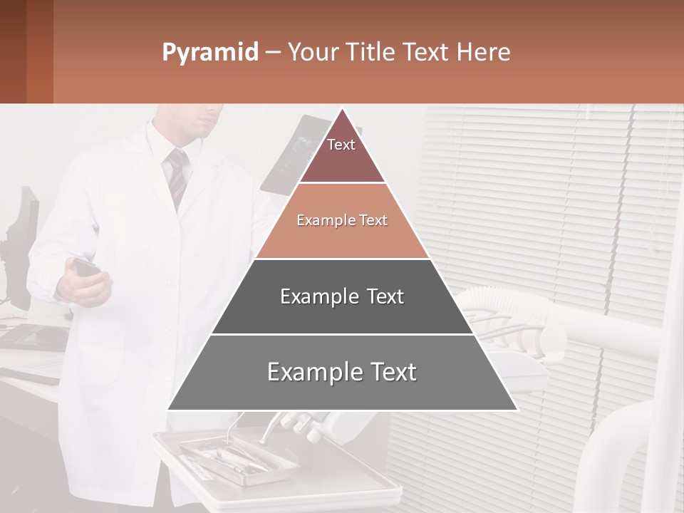 A Man In A White Lab Coat Holding A Tablet PowerPoint Template