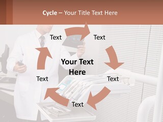 A Man In A White Lab Coat Holding A Tablet PowerPoint Template