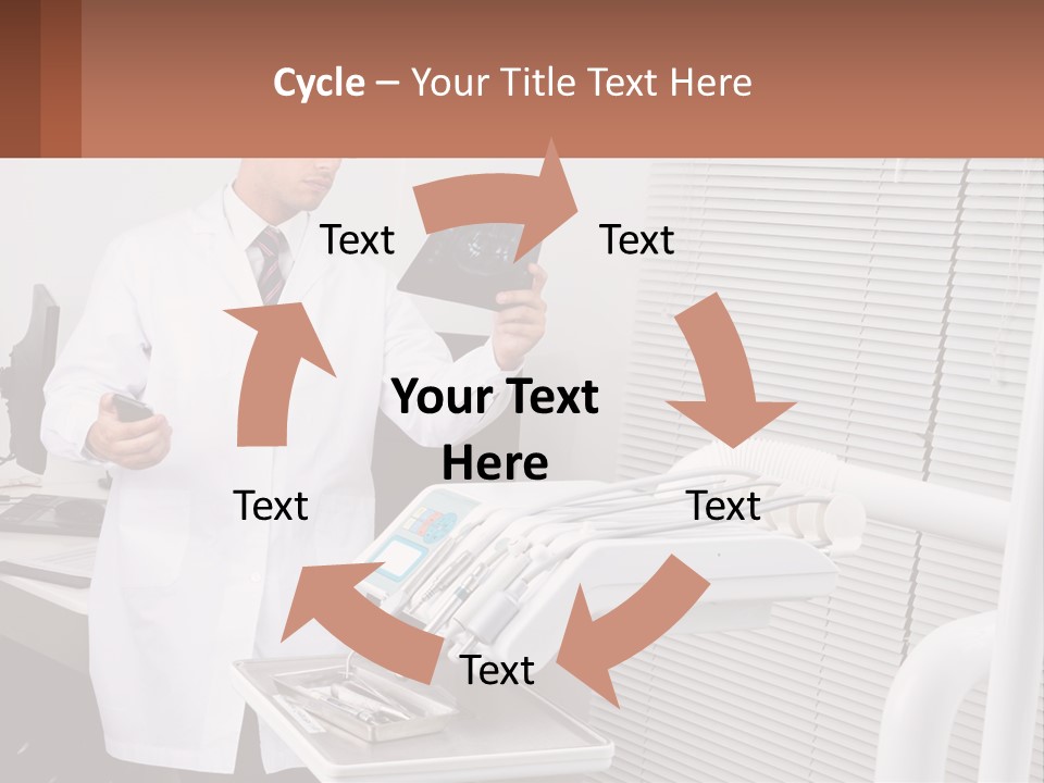 A Man In A White Lab Coat Holding A Tablet PowerPoint Template