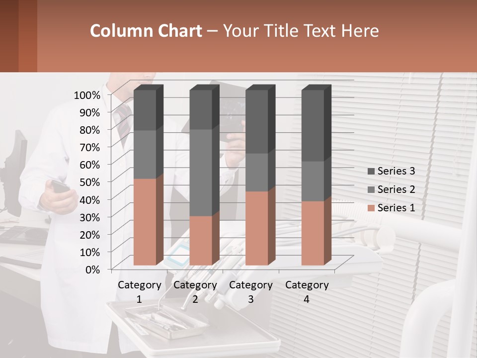 A Man In A White Lab Coat Holding A Tablet PowerPoint Template