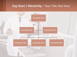 A Man In A White Lab Coat Holding A Tablet PowerPoint Template