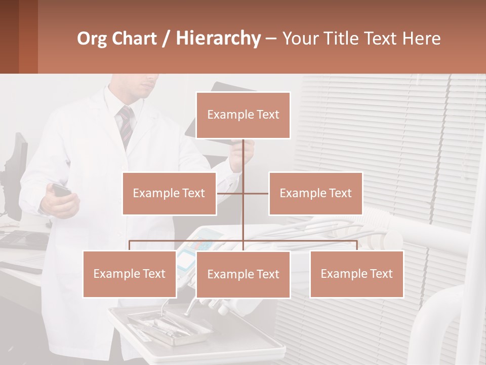 A Man In A White Lab Coat Holding A Tablet PowerPoint Template