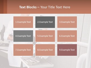 A Man In A White Lab Coat Holding A Tablet PowerPoint Template