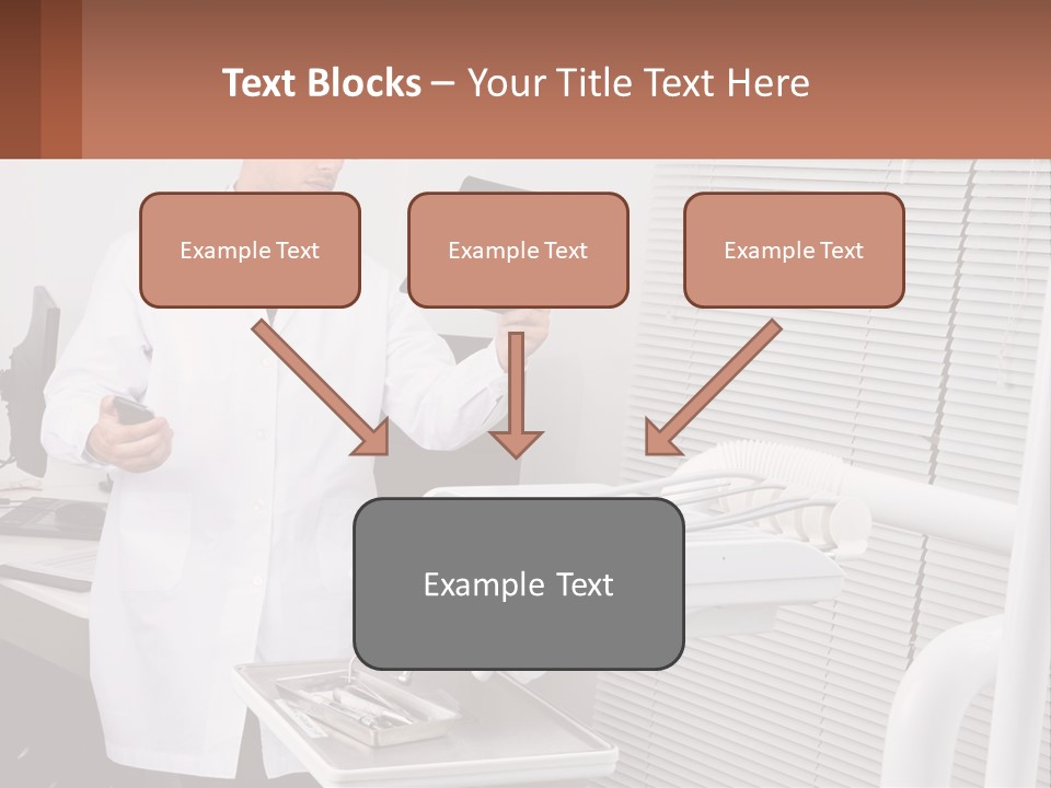 A Man In A White Lab Coat Holding A Tablet PowerPoint Template