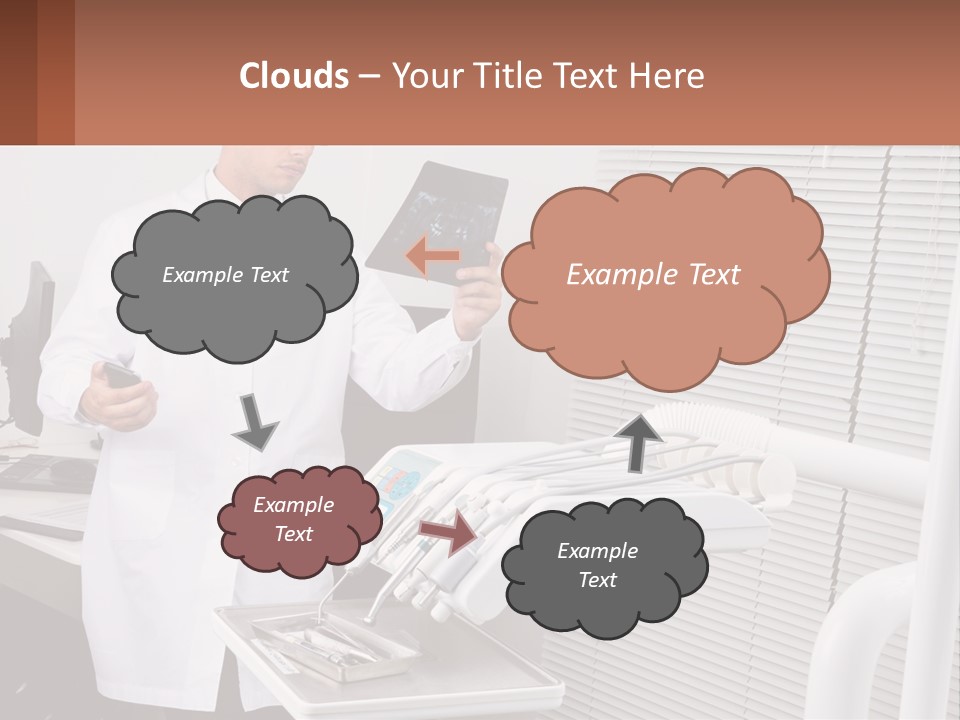 A Man In A White Lab Coat Holding A Tablet PowerPoint Template