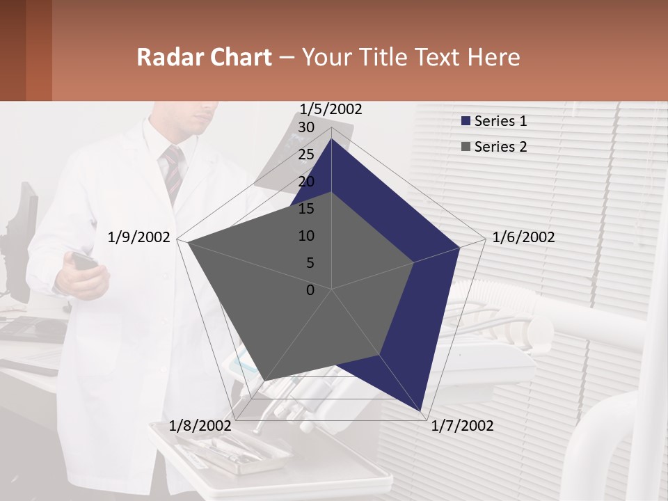 A Man In A White Lab Coat Holding A Tablet PowerPoint Template