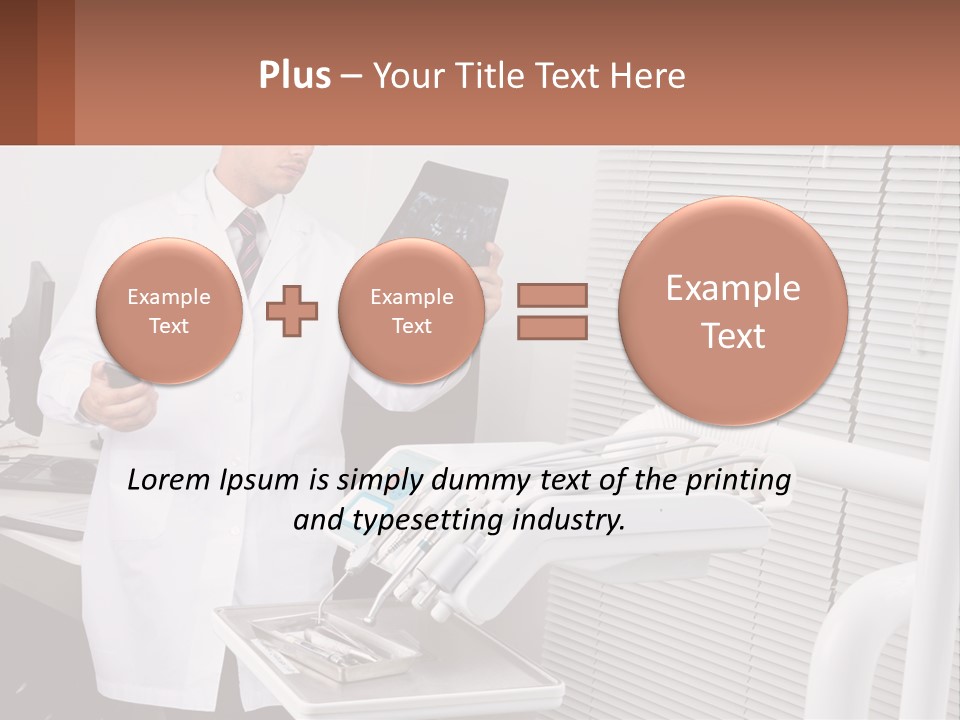A Man In A White Lab Coat Holding A Tablet PowerPoint Template