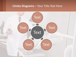 A Man In A White Lab Coat Holding A Tablet PowerPoint Template