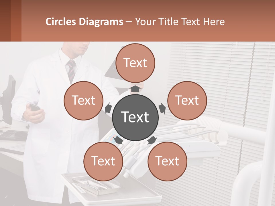 A Man In A White Lab Coat Holding A Tablet PowerPoint Template