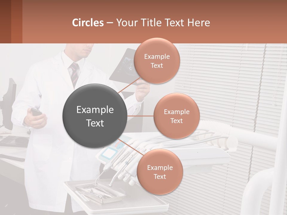 A Man In A White Lab Coat Holding A Tablet PowerPoint Template