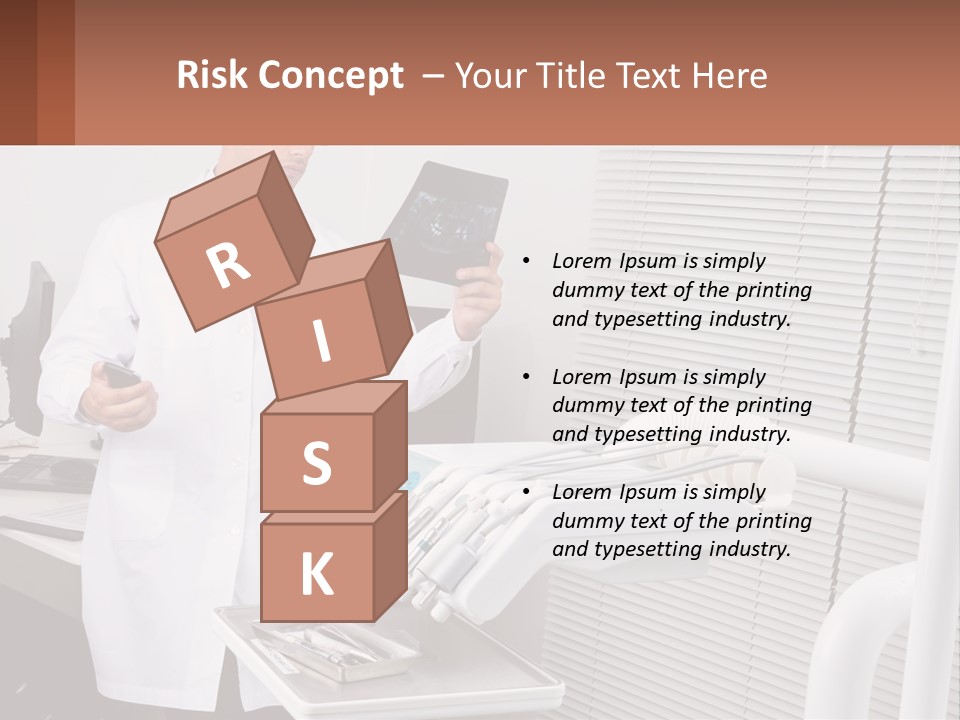 A Man In A White Lab Coat Holding A Tablet PowerPoint Template
