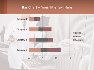A Man In A White Lab Coat Holding A Tablet PowerPoint Template