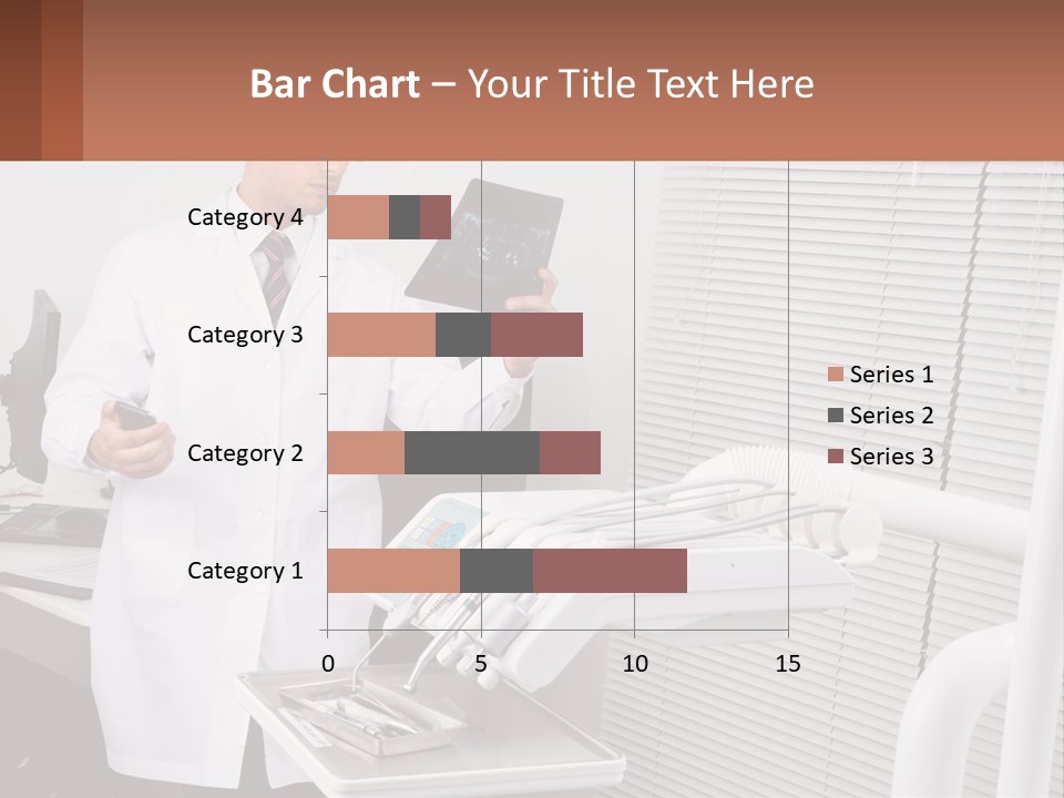 A Man In A White Lab Coat Holding A Tablet PowerPoint Template