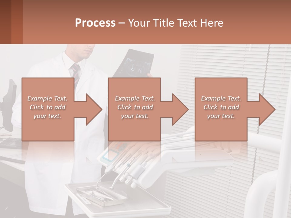 A Man In A White Lab Coat Holding A Tablet PowerPoint Template