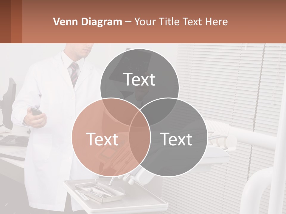 A Man In A White Lab Coat Holding A Tablet PowerPoint Template
