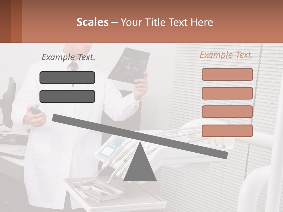 A Man In A White Lab Coat Holding A Tablet PowerPoint Template