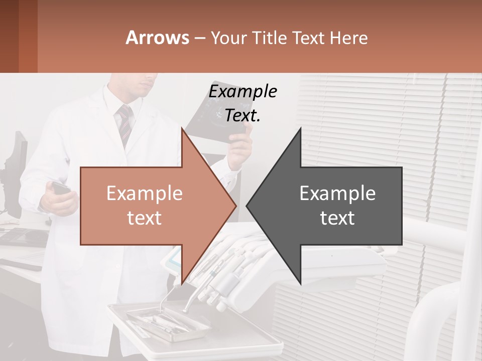 A Man In A White Lab Coat Holding A Tablet PowerPoint Template