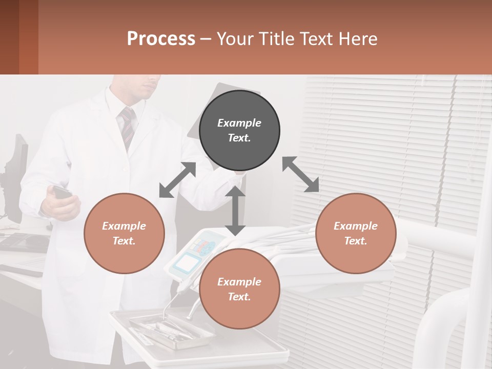 A Man In A White Lab Coat Holding A Tablet PowerPoint Template