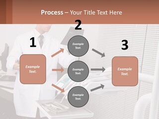 A Man In A White Lab Coat Holding A Tablet PowerPoint Template