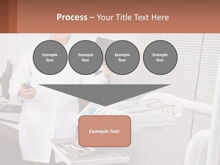A Man In A White Lab Coat Holding A Tablet PowerPoint Template